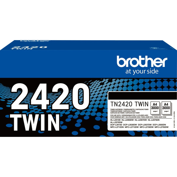 Lot de 2 toners à la marque Brother TN2420 TWIN noir