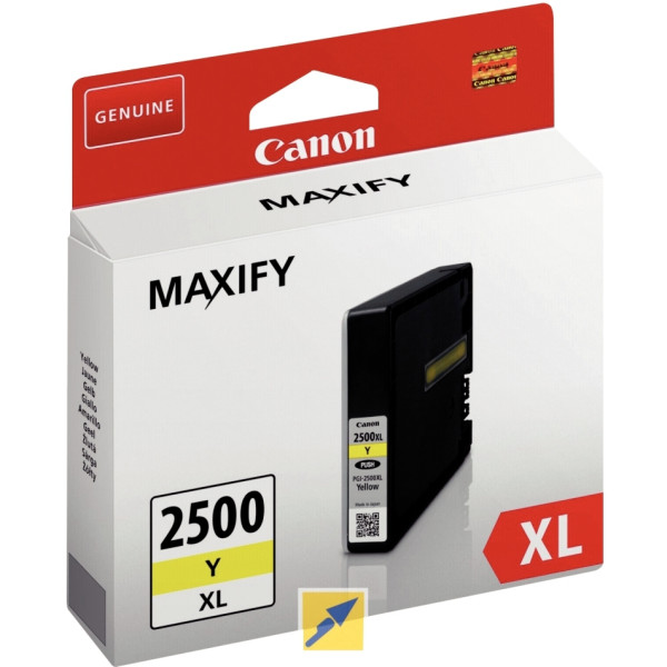 Canon 2500XL cartouche jet d'encre jaune haute capacité authentique (PGI2500Y XL)