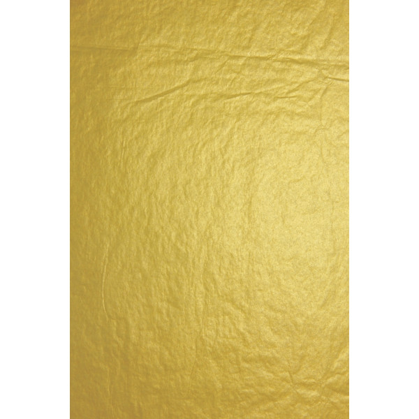 Sachet de 8 feuilles papier de soie 50 x 75 cm couleur or