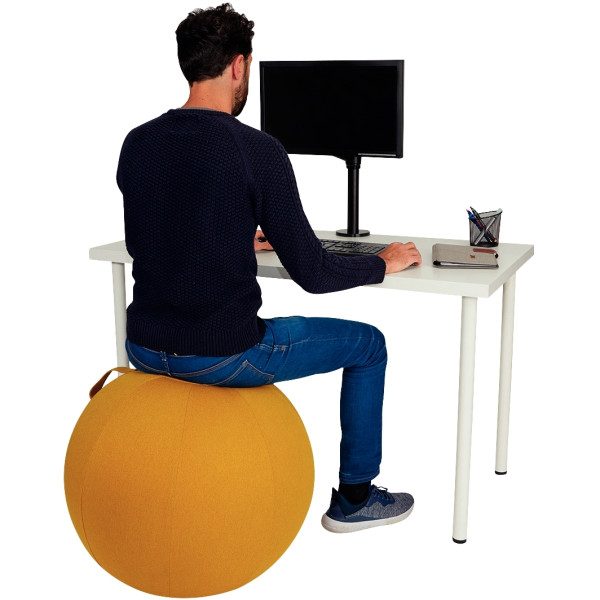 Ballon d'assise ergonomique jaune safran