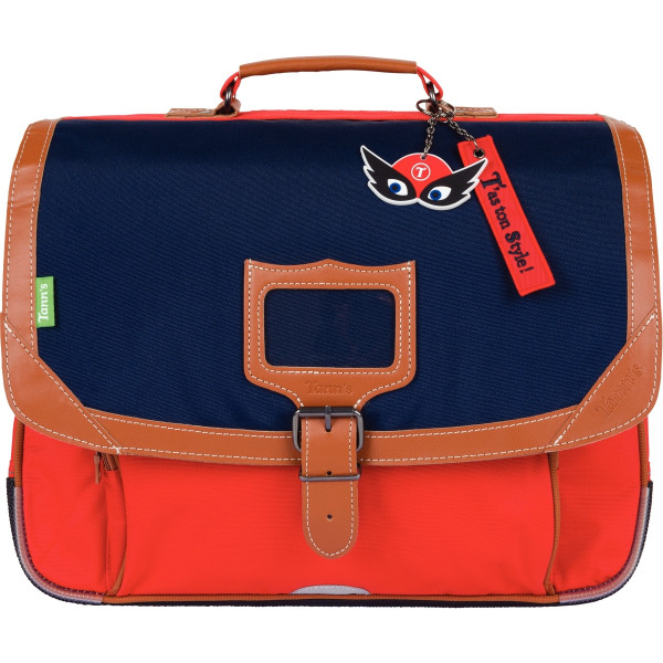 Cartable arthur 38 cm marine/rouge