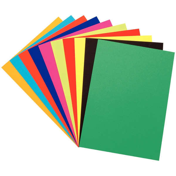 Paquet de 100 feuilles à dessin de couleurs 24x32cm 250g