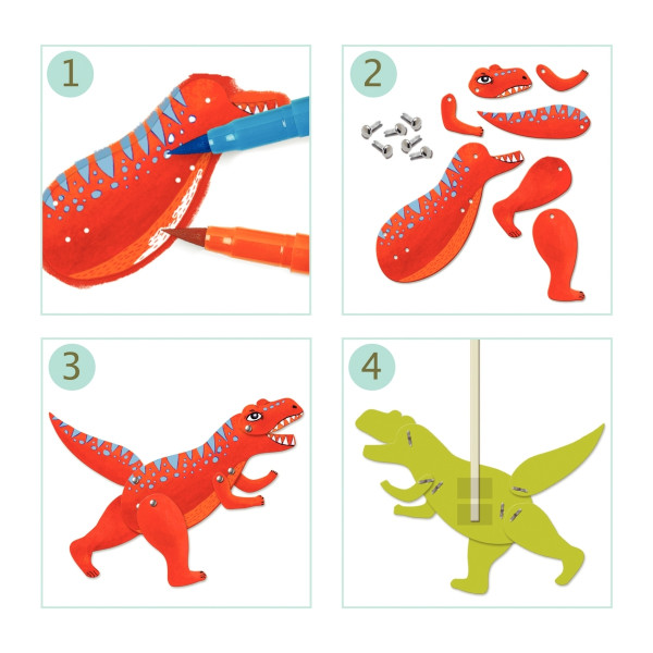 Pantins a créer dinosaures