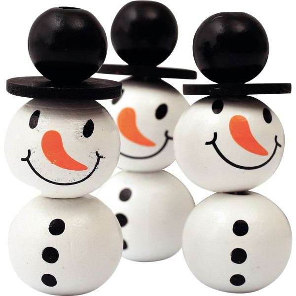 Kit de 5 suspensions perles Bonhomme de neige
