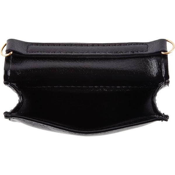 Pochette pour téléphone en cuir coloris noir
