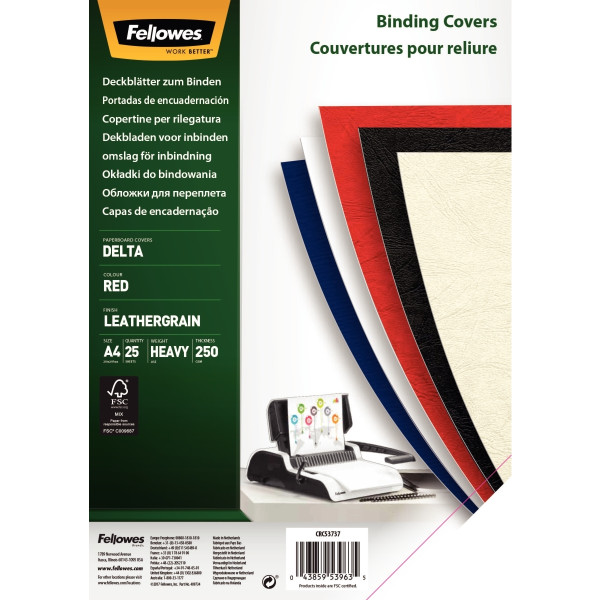 Pack de 25 couvertures grain cuir rouge
