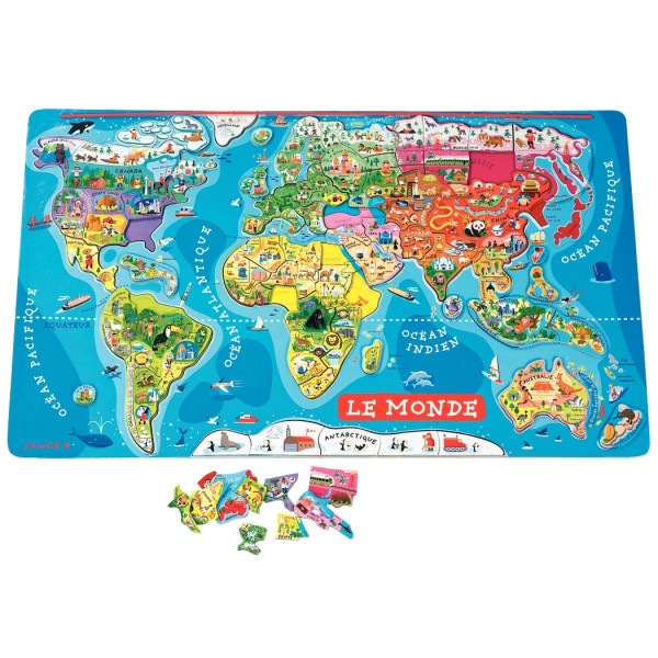 Puzzle magnétique 92 pièces, le Monde