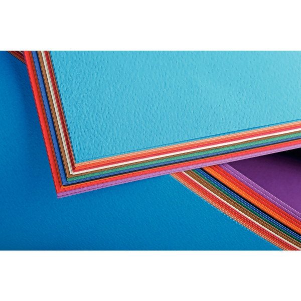 Paquet de 24 feuilles de papier couleur 160g 50x65cm assortis
