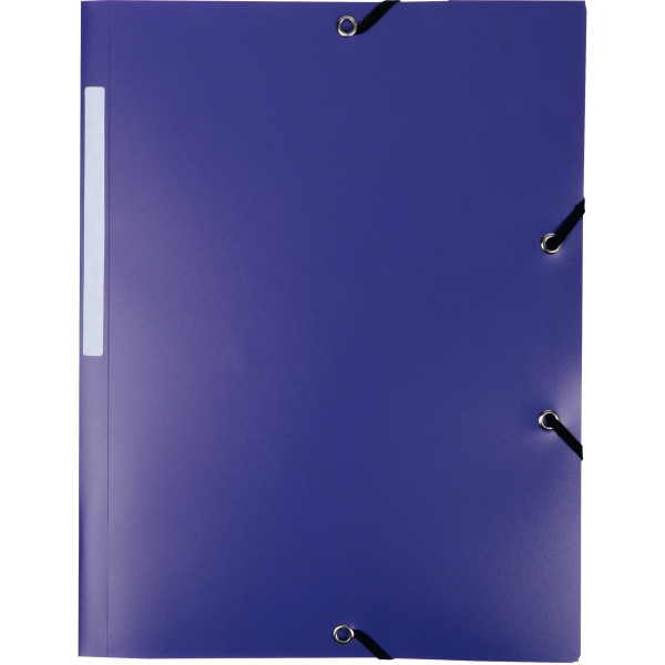 Chemise 3 rabats à élastiques en polypropylène opaque 4/10ème, violet