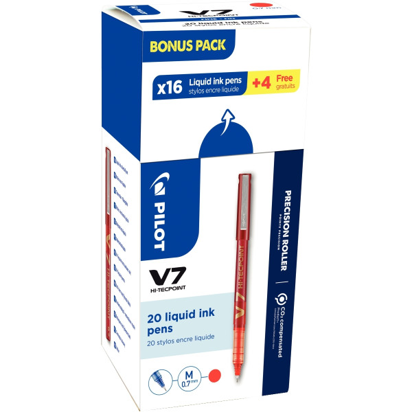 Écopack 20 rollers V7 rouges dont 4 offerts