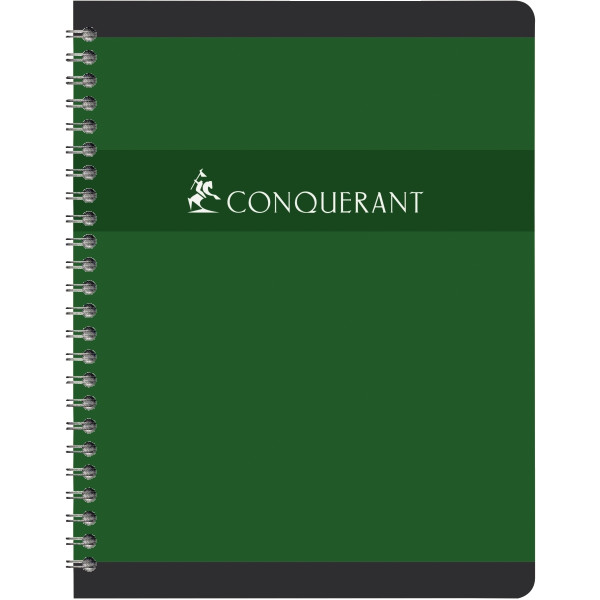 Cahier à reliure intégrale 180 pages CONQUERANT, format 17x22 cm, seyès, papier 70g