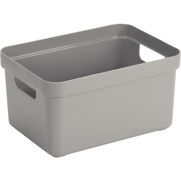 Boite de rangement 13L gris clair