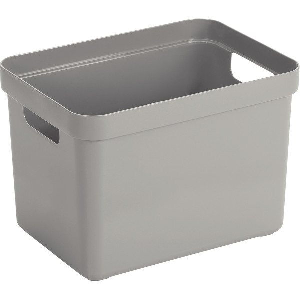 Boite de rangement 18L gris clair