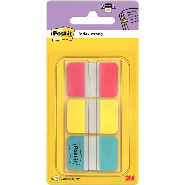 Carte de 66 index rigide standard format 25,4 x 38 mm coloris vifs assortis