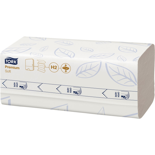 Paquet de 2040 essuie-mains H2 pliage M blanc