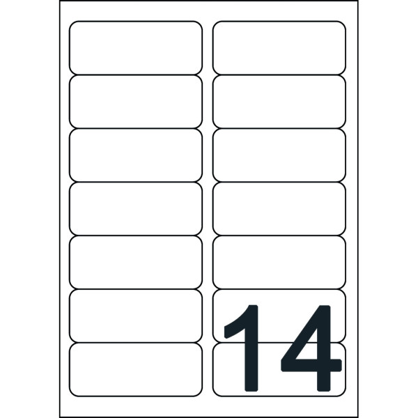 Boîte de 1400 étiquettes multi-usages blanches 99,1x38,1mm