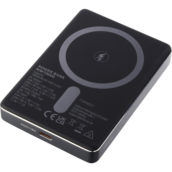 Batterie de secours magnétique Intenso 10000 mAh gris