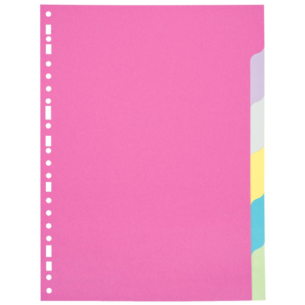 Jeu de 6 intercalaires en carte recyclée 170g, format A4
