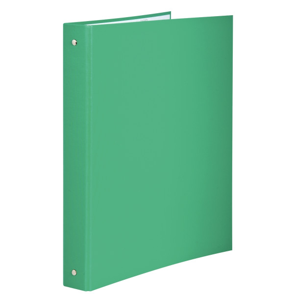 Classeur 4 anneaux en carton plastifié, format A4, dos 4 cm, vert