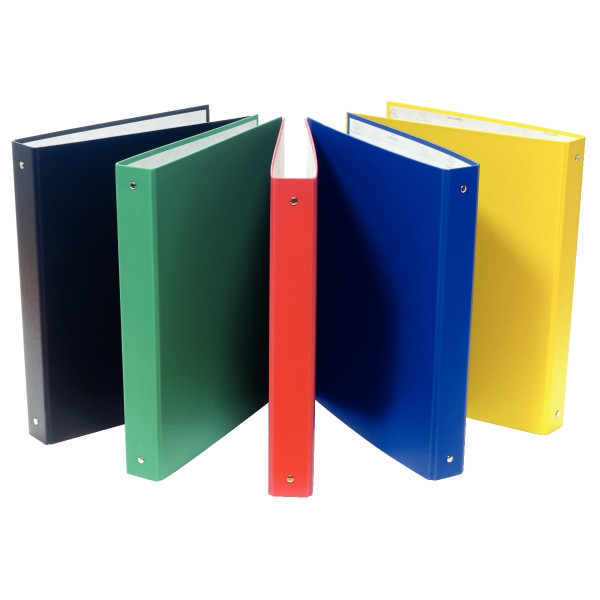 Classeur 4 anneaux en carton plastifié, format A4, dos 4 cm, vert