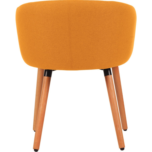 Fauteuil tissu Arco jaune safran