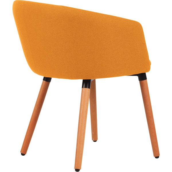 Fauteuil tissu Arco jaune safran