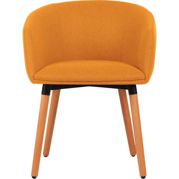 Fauteuil tissu Arco jaune safran