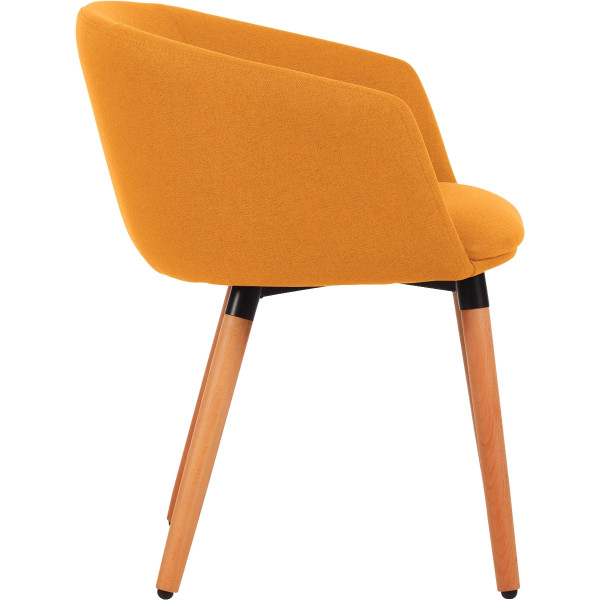 Fauteuil tissu Arco jaune safran