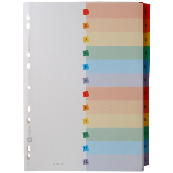 Jeu de 12 intercalaires Ready Index format A4