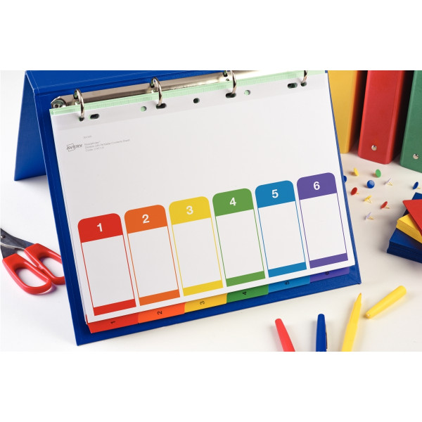 Jeu de 12 intercalaires Ready Index format A4