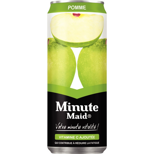 Lot de 24 canettes jus de pommes MINUTE MAID 33cl