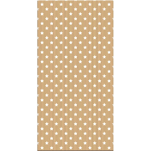 Sachet de 50 pochettes kraft 15x31+6cm étoiles