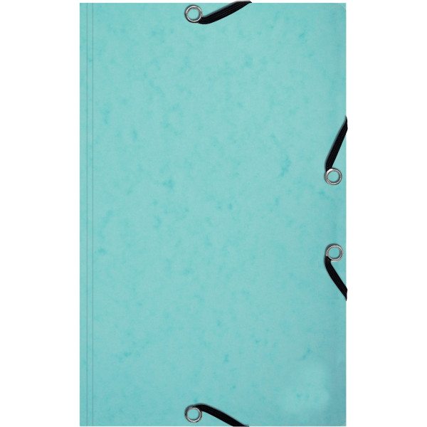 Chemise 3 rabats a élastique aquarelle + 25 fiches bristols 125 x 200mm - 4 couleurs assorties