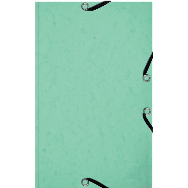 Chemise 3 rabats a élastique aquarelle + 25 fiches bristols 125 x 200mm - 4 couleurs assorties