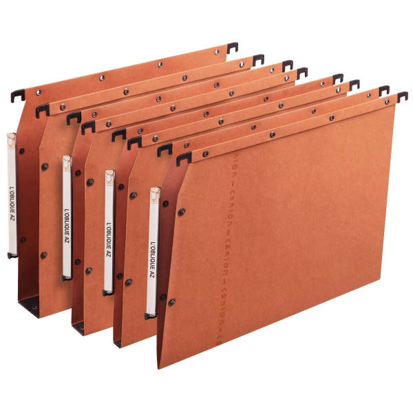 Paquet de 25 dossiers suspendus ULTIMATE en kraft 240g pour armoire, dos 30 mm, orange