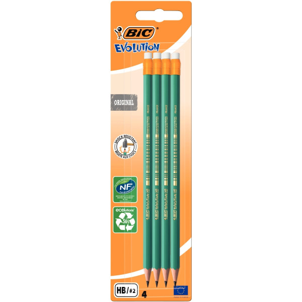 Blister de 4 crayons papier HB