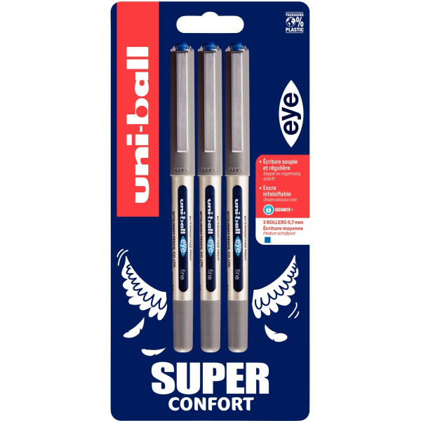 Blister de 3 rollers Eye bleu