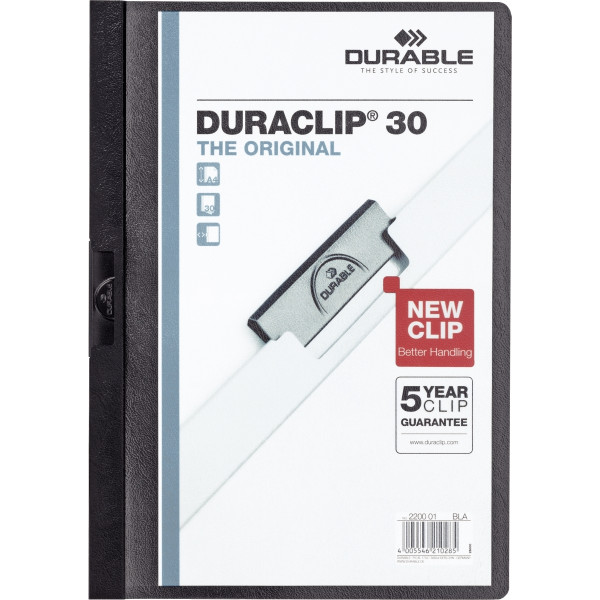 Paquet de 5 chemises  DURACLIP 3mm noir