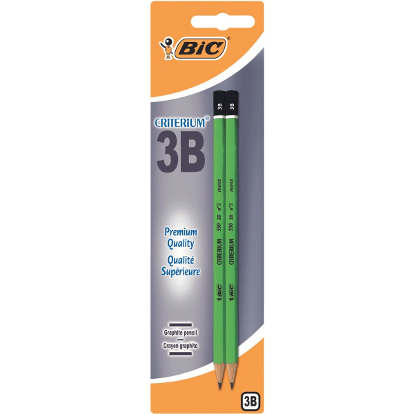 Blister de 2 crayons graphite Critérium 3B
