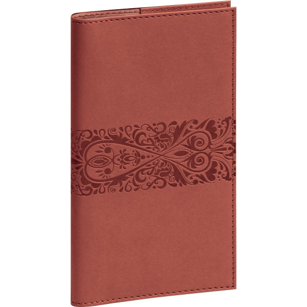 Agenda semainier Cordoba 9x17,5cm terracotta