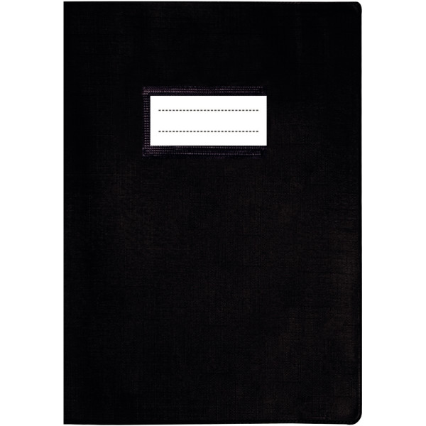 Paquet de 10 protège-cahiers avec rabats épaisseur 22/100ème 24 x 32 cm coloris noir