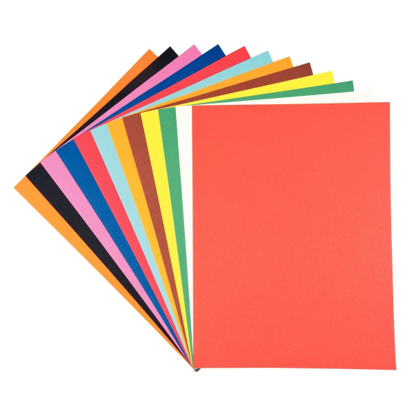 Pochette de 12 feuilles à dessin 160g 24x32cm couleurs vives