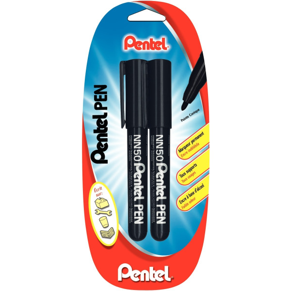 Blister de 2 marqueurs permanents NN50 noirs