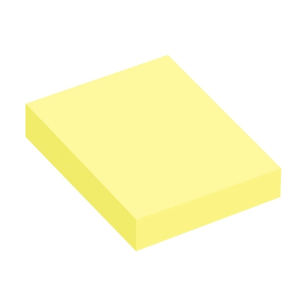 Lot de 12 blocs de 100 feuilles de notes repositionnables  40 x 50 mm coloris jaune pastel