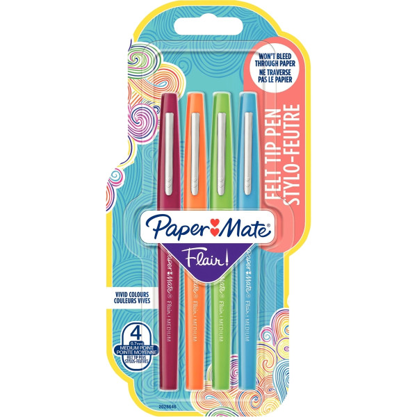 Pochette de 4 feutres Flair Fun assortis