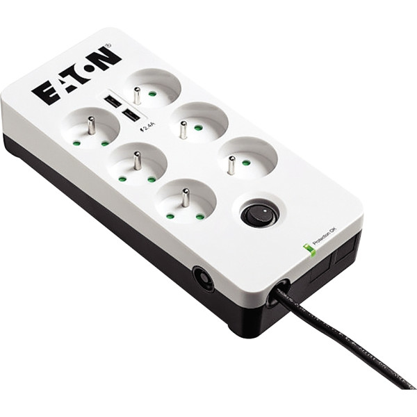Protection secteur 6 prises + USB