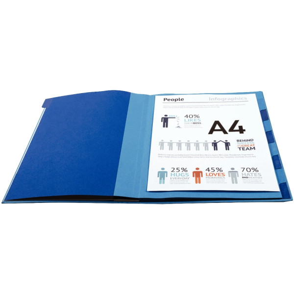 Trieur carte recyclée FOREVER, 9 compartiments, bleu