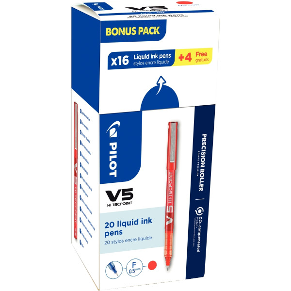 Écopack 20 rollers V5 rouges dont 4 offerts