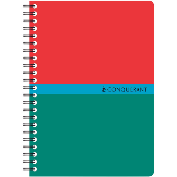 Carnet à reliure intégrale 180 pages CONQUERANT, format A6, quadrillé 5x5, papier 70g