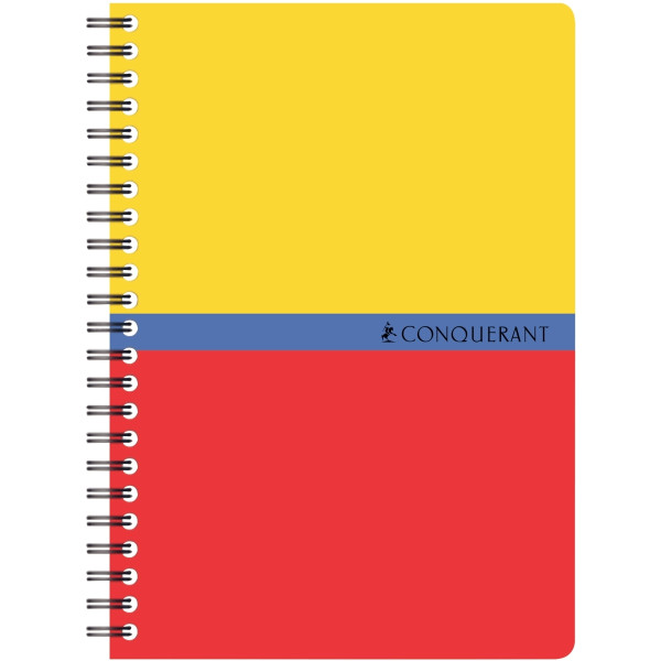 Carnet à reliure intégrale 180 pages CONQUERANT, format A6, quadrillé 5x5, papier 70g